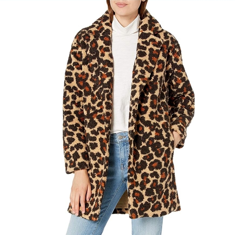 Women's Teddy Bear Fleece Oversized-Fit Lapel Jacket 